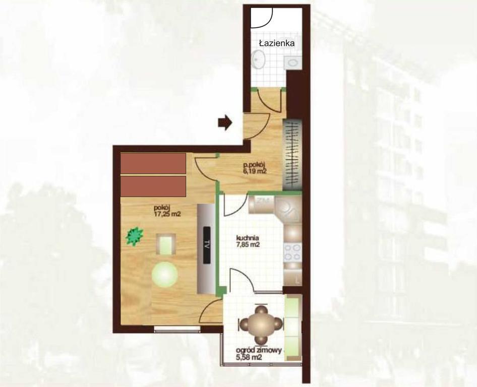 Apartament Kielce Fiolet Oda fotoğraf